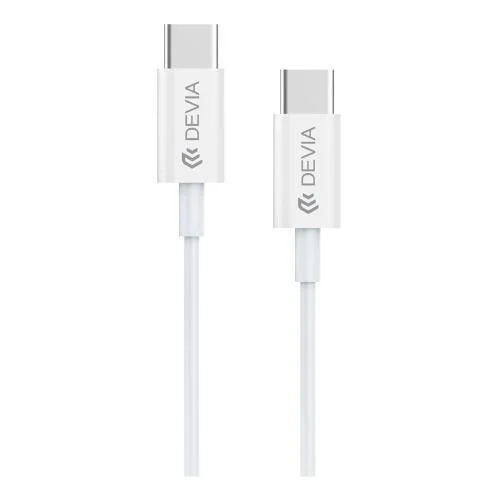 Φωτογραφία προϊόντος: Καλώδιο Σύνδεσης USB 2.0 Devia EC042 USB C σε USB C PD 60W 1.2m Smart Λευκό N58930