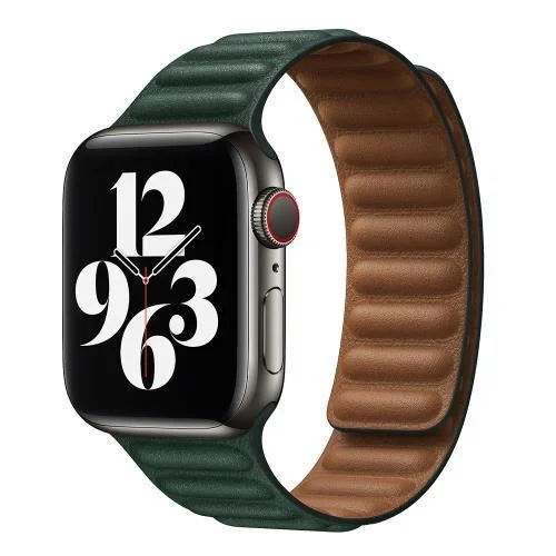 Φωτογραφία προϊόντος: Λουράκι Devia Elegant Leather Apple Watch (38/ 40/ 41/ 42mm) Two-Tone Πράσινο N60279