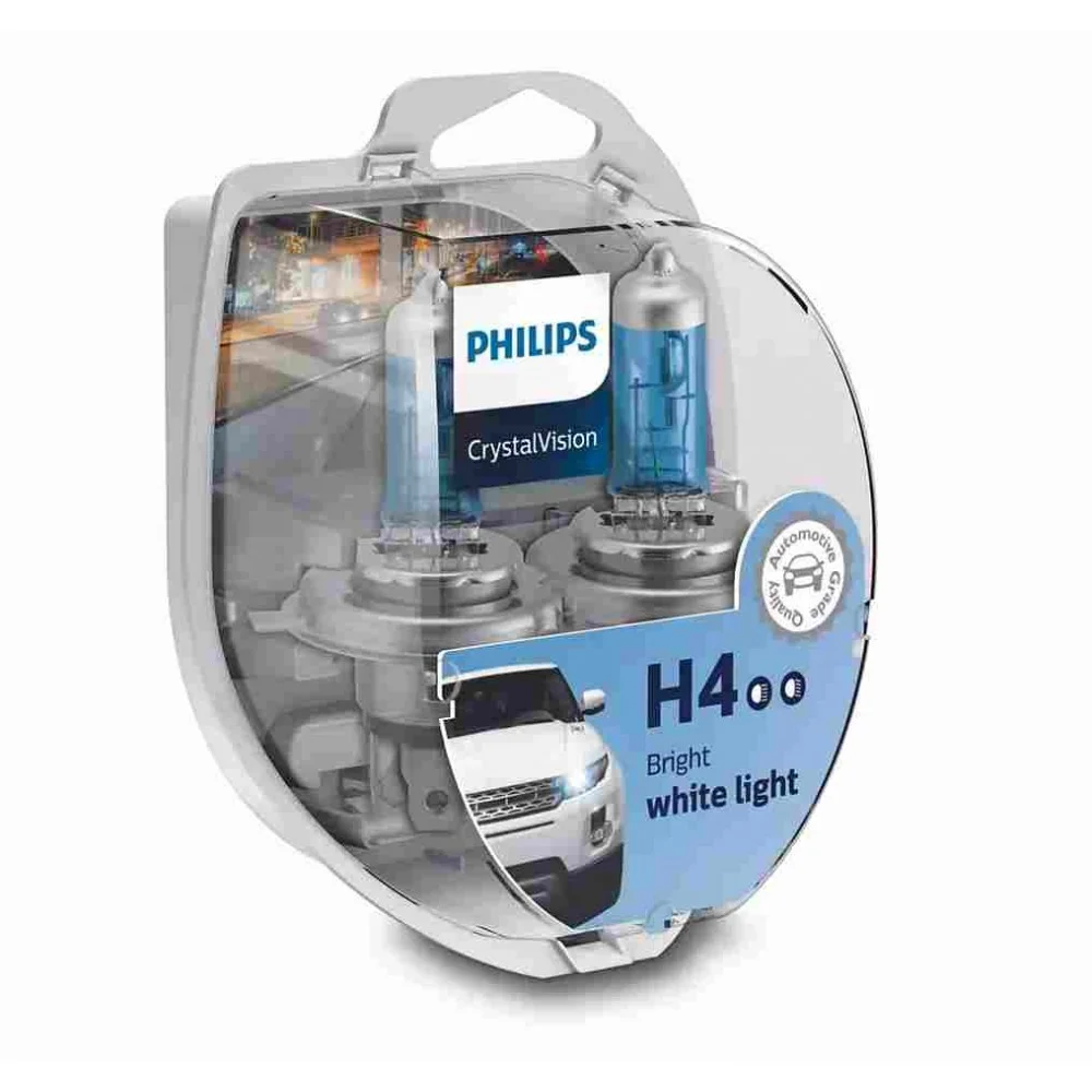 Φωτογραφία προϊόντος: PHILIPS H4 Crystal Vision σετ λάμπες 12v/55w