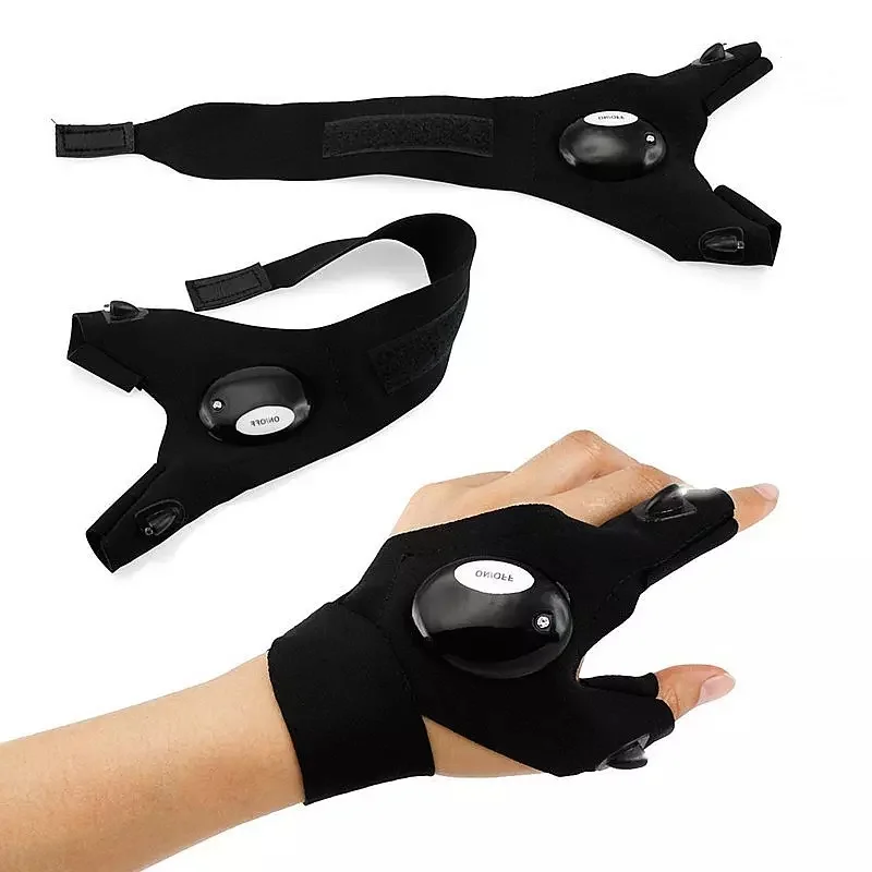Φωτογραφία προϊόντος: OEM Finger Gloves με φακό LED για το ψάρεμα ή κάμπινγκ