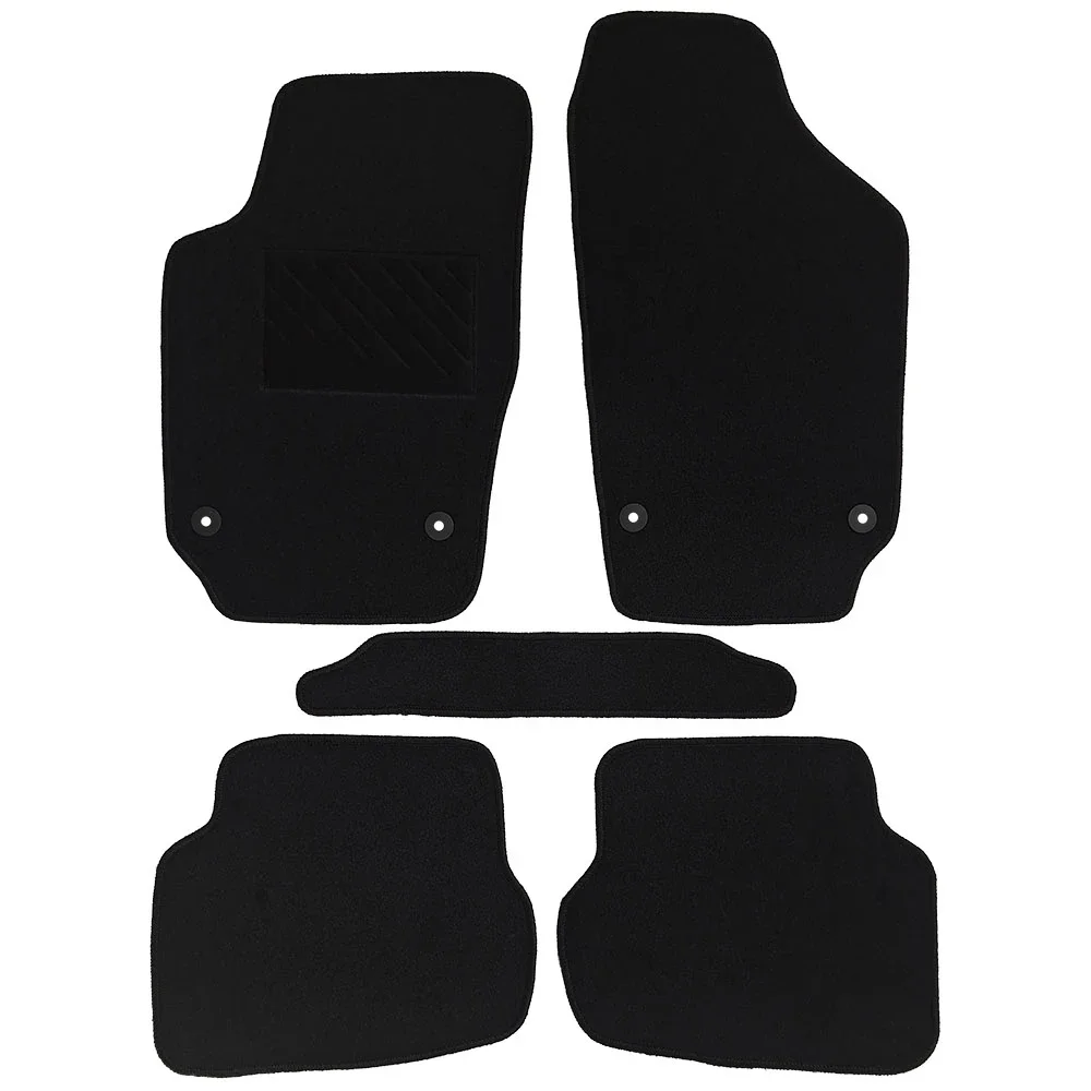 Φωτογραφία προϊόντος: AUTOTREND Seat Ibiza/Cordoba 2002-2008 πατάκια μοκέτα Economy Plus μαύρα με 4 στρογγυλά κουμπώματα 4τμχ