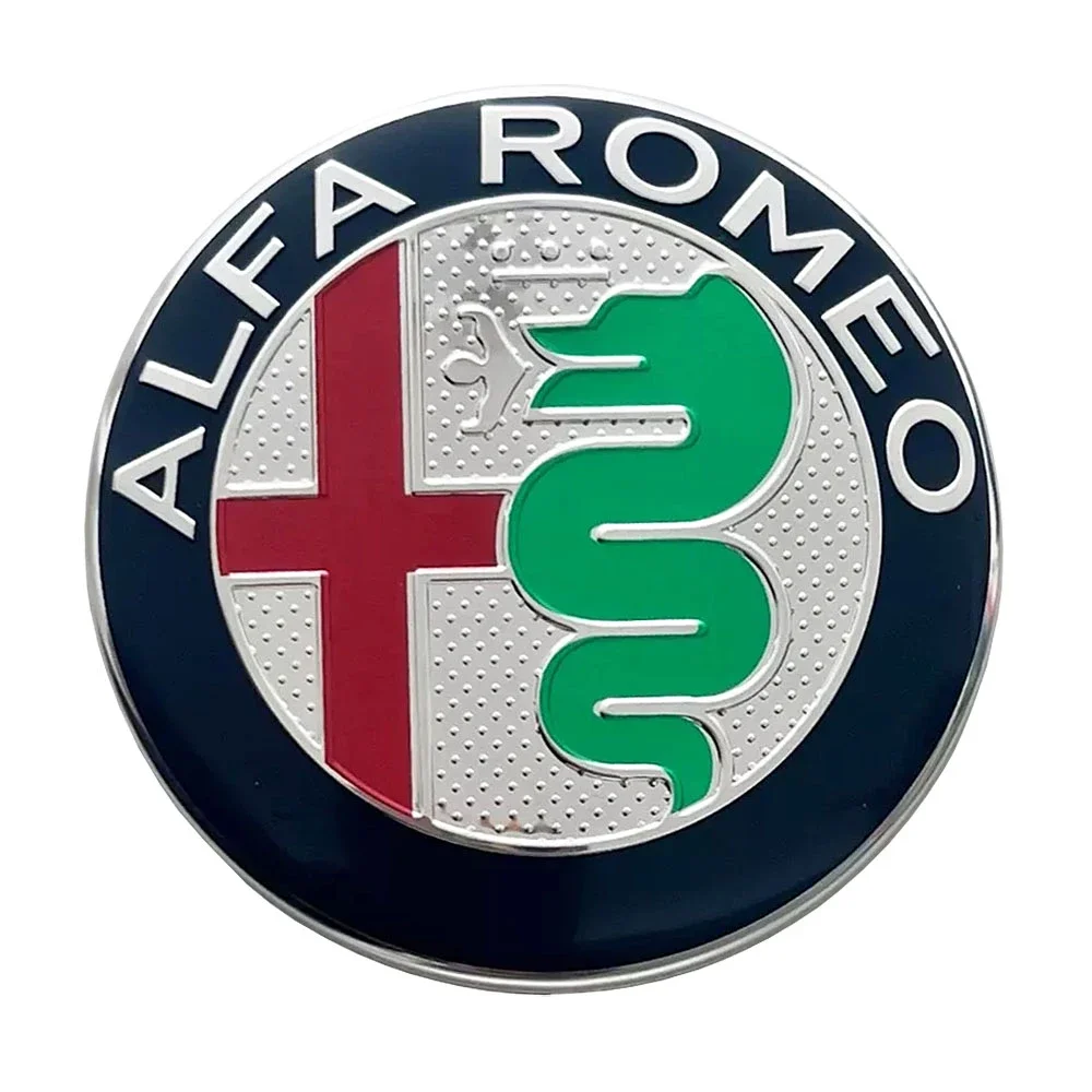 Φωτογραφία προϊόντος: OEM Αυτοκόλλητο σήμα Alfa Romeo χρωμίου καπό - πορτ μπαγκάζ 74mm