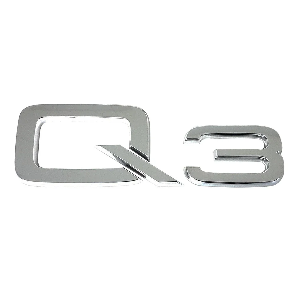 Φωτογραφία προϊόντος: OEM Αυτοκόλλητο Audi Q3 χρωμίου 10,2x3,6cm 1τμχ