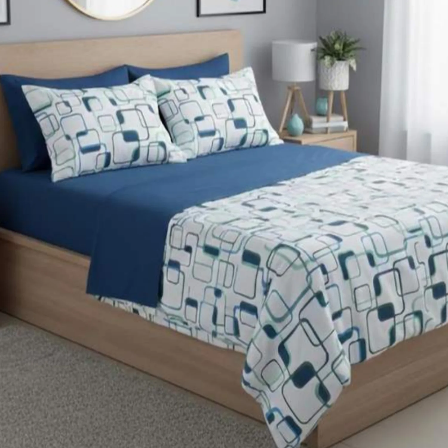 Φωτογραφία προϊόντος: MayHome Σετ Πάπλωμα Polycotton King Size (Π: 260cm x Μ: 240cm) - 2520246518 Γεωμετρικό