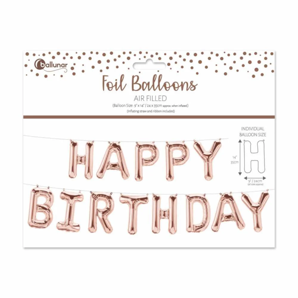 Φωτογραφία προϊόντος: FUN HOUSE Μπαλόνι Ροζ/Χρυσό "Happy Birthday"