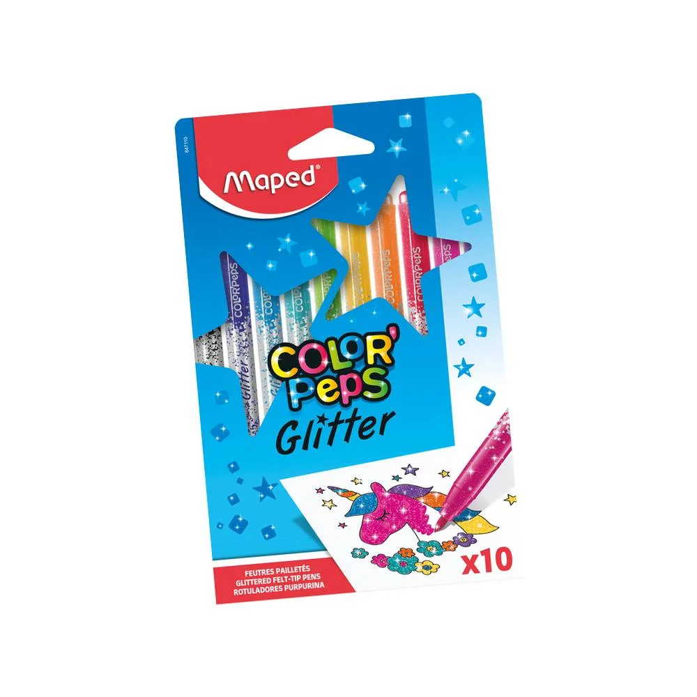 Φωτογραφία προϊόντος: 847110 MAPED ΜΑΡΚΑΔΟΡΟΙ ΜΕ GLITTER KOYTI 10τμχ