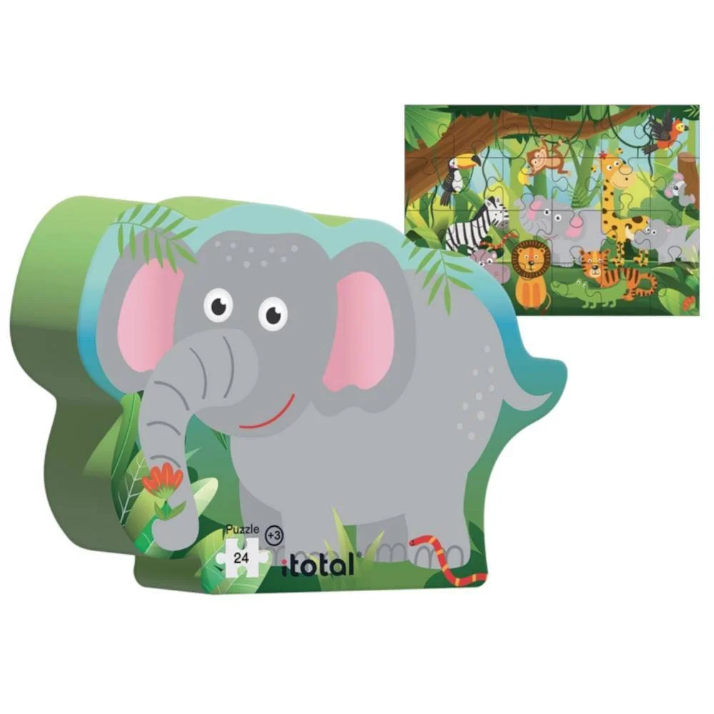 Φωτογραφία προϊόντος: i-TOTAL ΠΑΖΛ TOTAL GIFT JUNGLE FRIENDS 3+ 24pcs 42x30cm