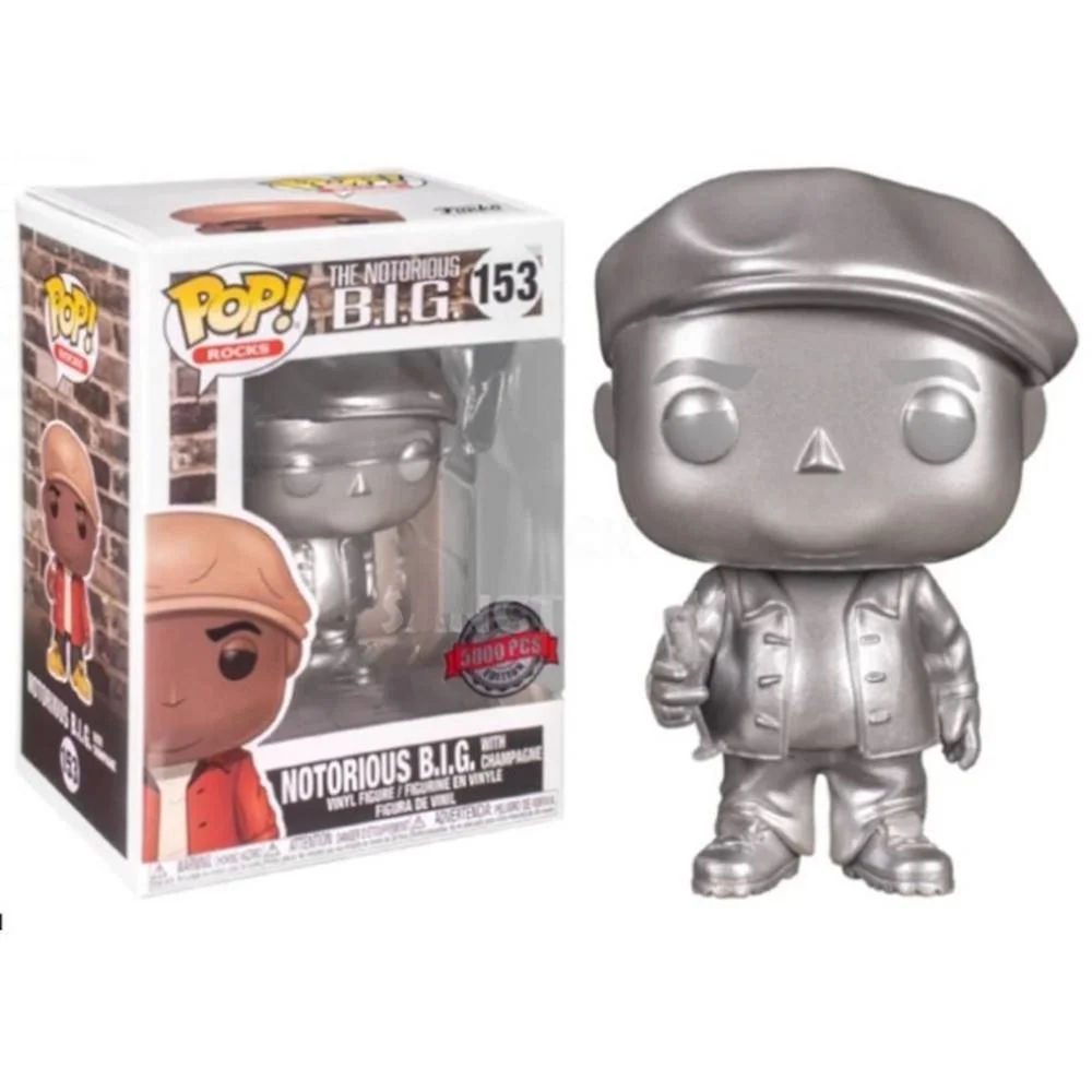 Φωτογραφία προϊόντος: Funko POP! Rocks:Notorious BIG with Champagne #153 [Platinum] Limited Edition 5000 PCS Vinyl Figure