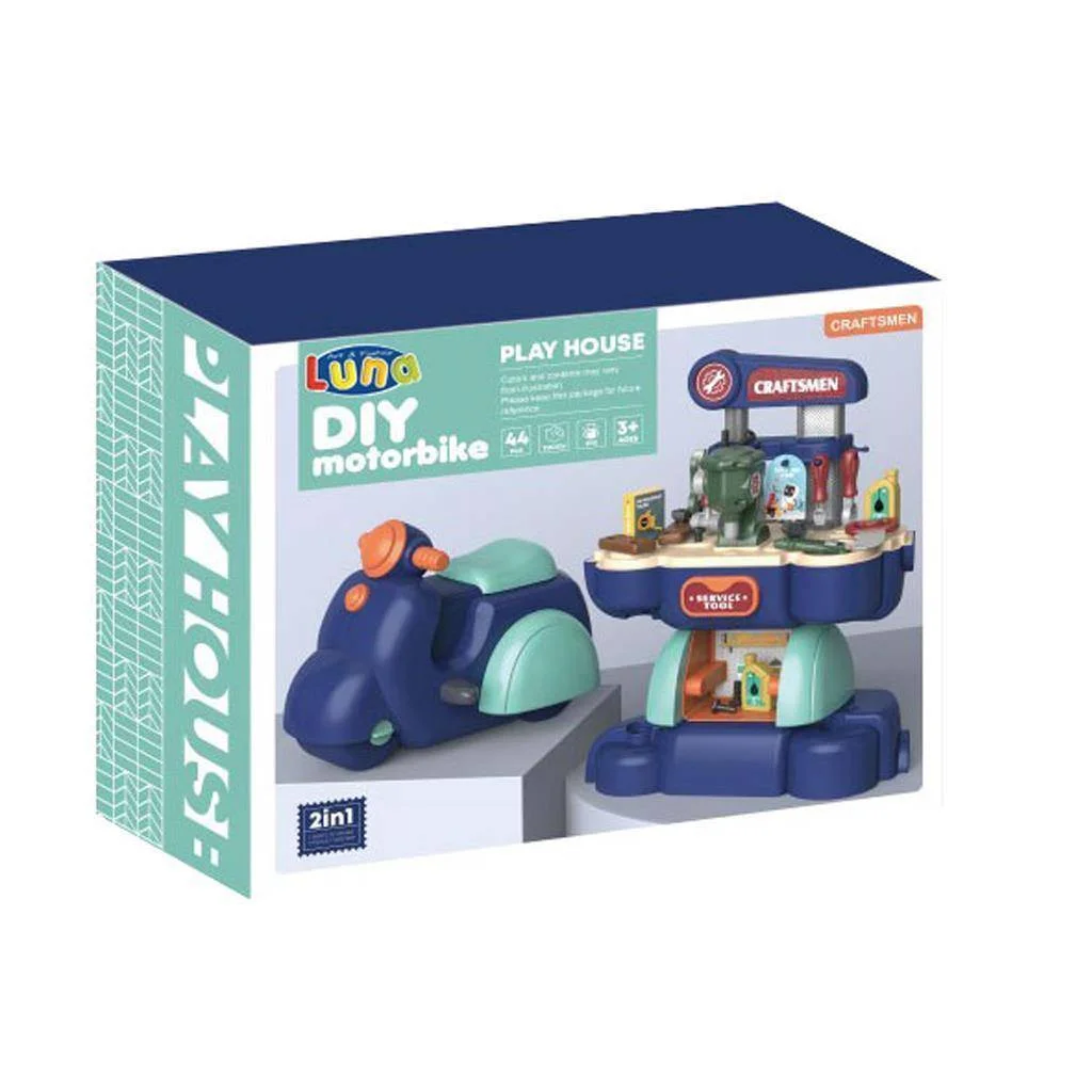 Φωτογραφία προϊόντος: Luna Toys ΒΑΛΙΤΣΑΚΙ ΜΗΧΑΝΗ ΕΡΓΑΛΕΙΑ ΜΠΛΕ LUNA 40x32x14cm