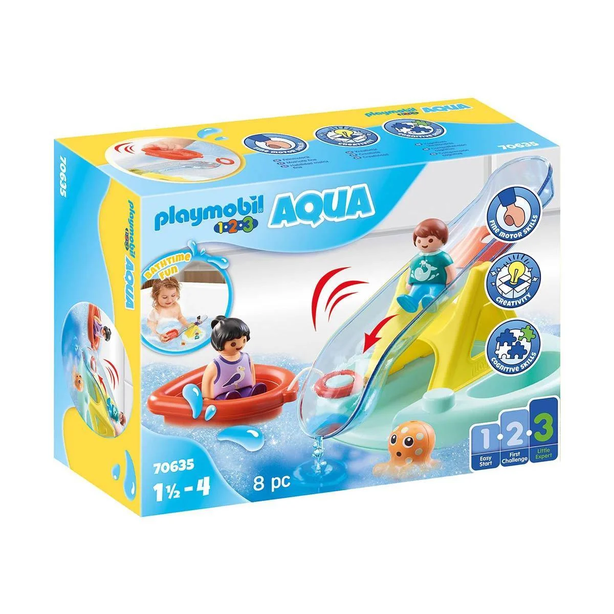 Φωτογραφία προϊόντος: Playmobil 70635 1.2.3 Νησάκι με νερο-τραμπάλα και βαρκούλα