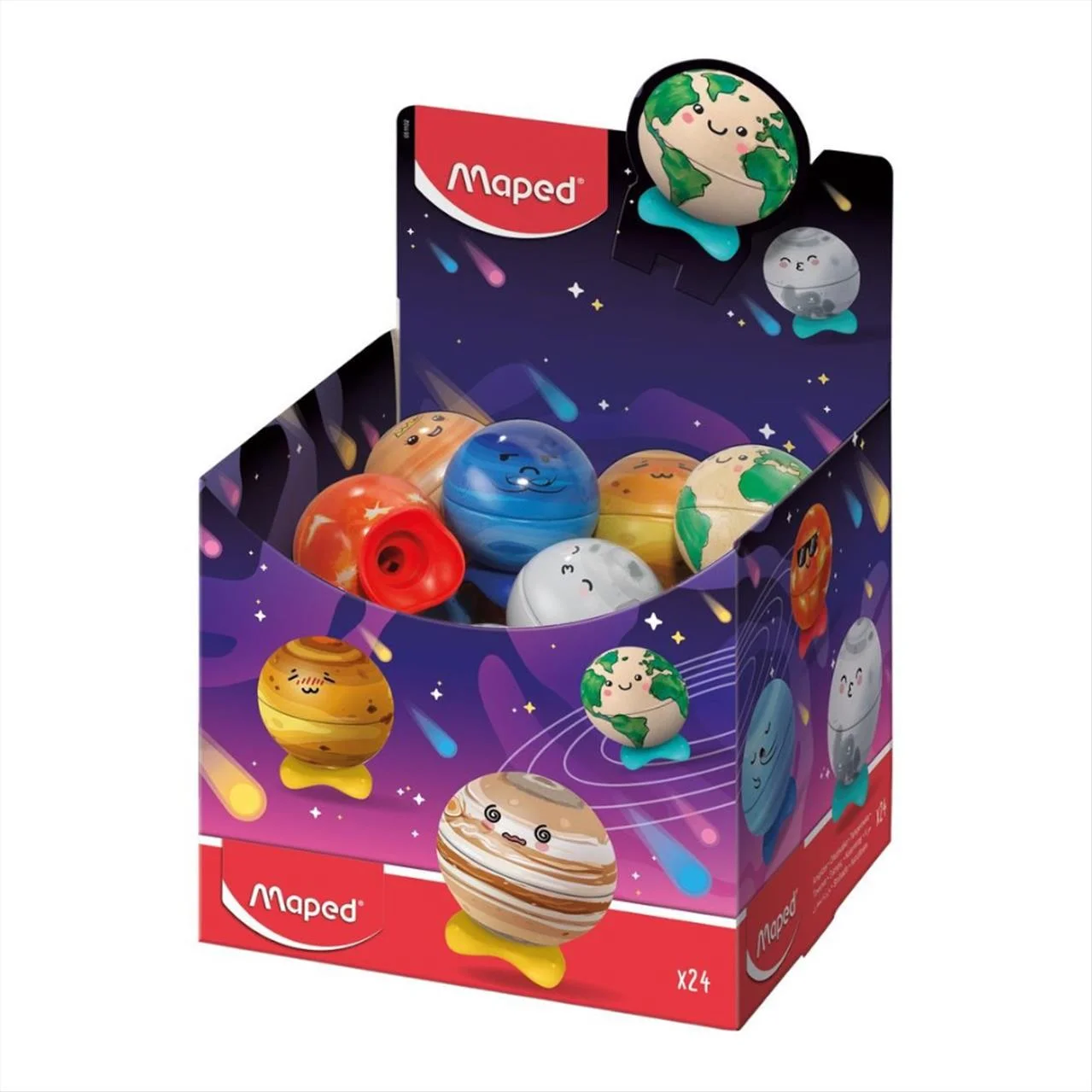Φωτογραφία προϊόντος: Maped Ξύστρα Planet 1τρύπα Display - 51102EU