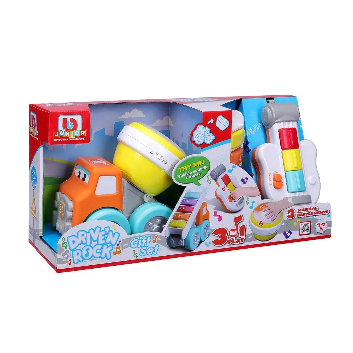 Φωτογραφία προϊόντος: Bburago Burago Drive N Rock Gift Set 3 in 1 12-3 48x22x15cm