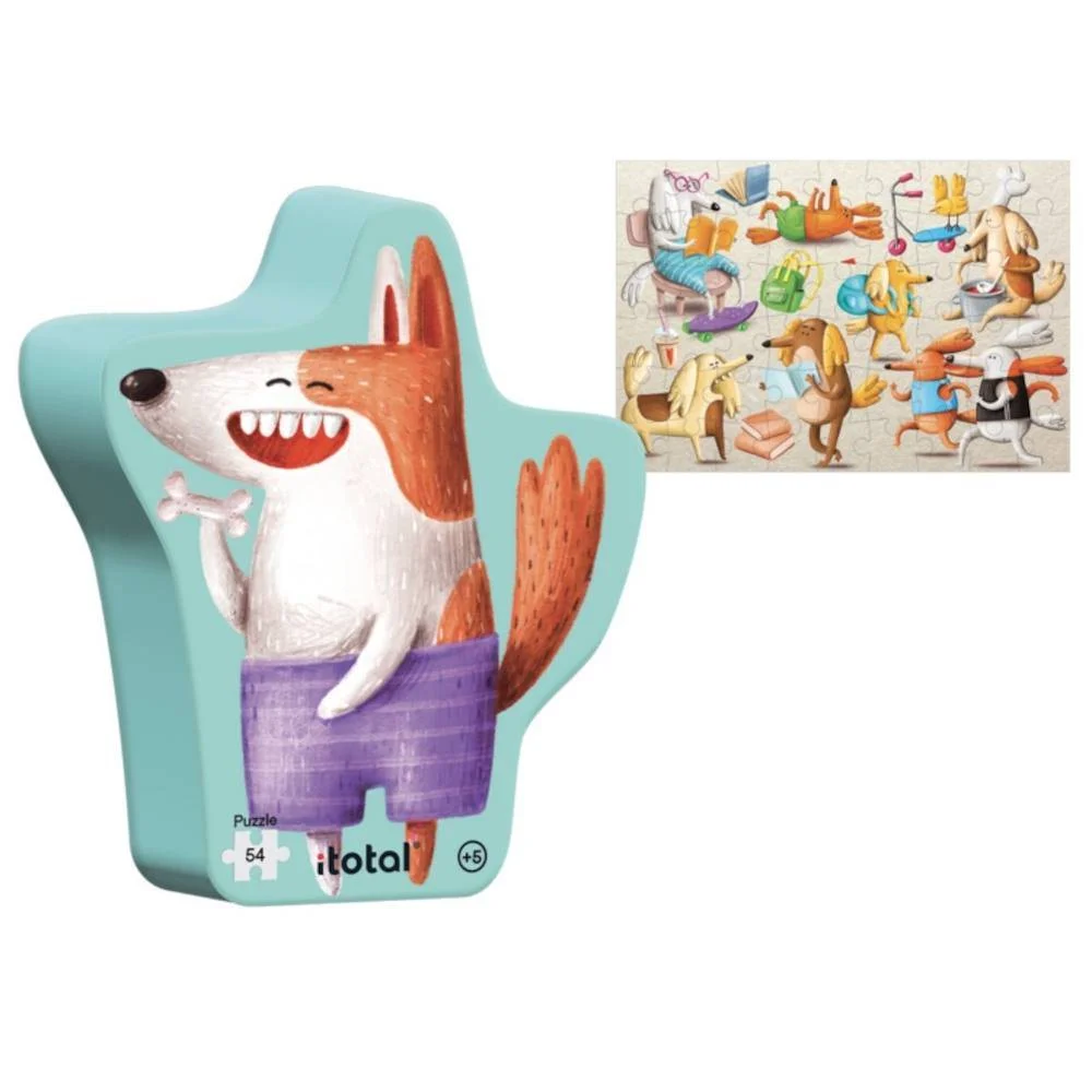 Φωτογραφία προϊόντος: i-TOTAL ΠΑΖΛ TOTAL GIFT FUNNY DOGS 5+49pcs 45,5x31,5cm