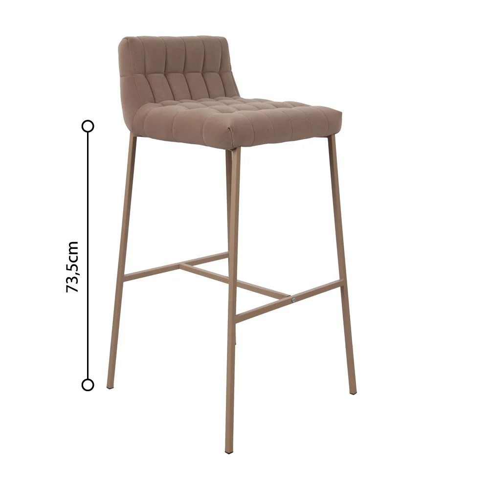 Φωτογραφία προϊόντος: Liberta MERLO ΣΚΑΜΠΟ BAR BEIGE 49x50x88cm - ΥΦΑΣΜΑ - ΜΕΤΑΛΛΟ - 49Μx50Πx88Υ