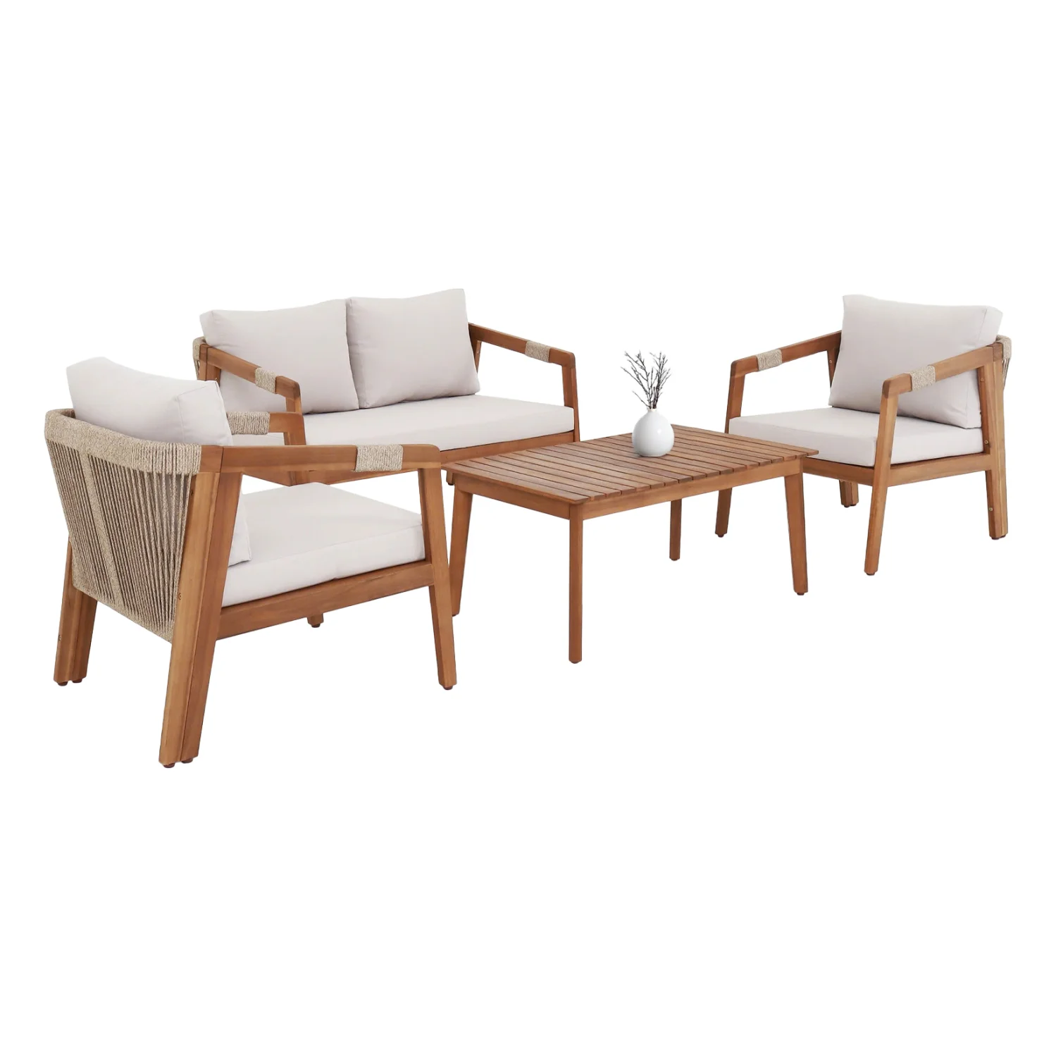 Φωτογραφία προϊόντος: b2b markt ΣΕΤ ΣΑΛΟΝΙ 4ΤΜΧ SAVANNA HM6442 ΞΥΛΟ ΑΚΑΚΙΑΣ--ΣΧΟΙΝΙ--ΠΟΛΥΕΣΤΕΡΙΚΟ ΥΦΑΣΜΑ ΜΠΕΖ