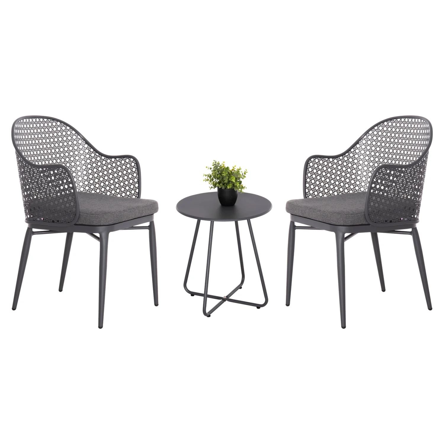 Φωτογραφία προϊόντος: b2b markt ΣΕΤ LOUNGE 3TMX ΕΞ.ΧΩΡΟΥ OREGO HM21107.01 ΑΛΟΥΜΙΝΙΟ & ΜΕΤΑΛΛΟ ΣΕ ΣΚΟΥΡΟ ΓΚΡΙ
