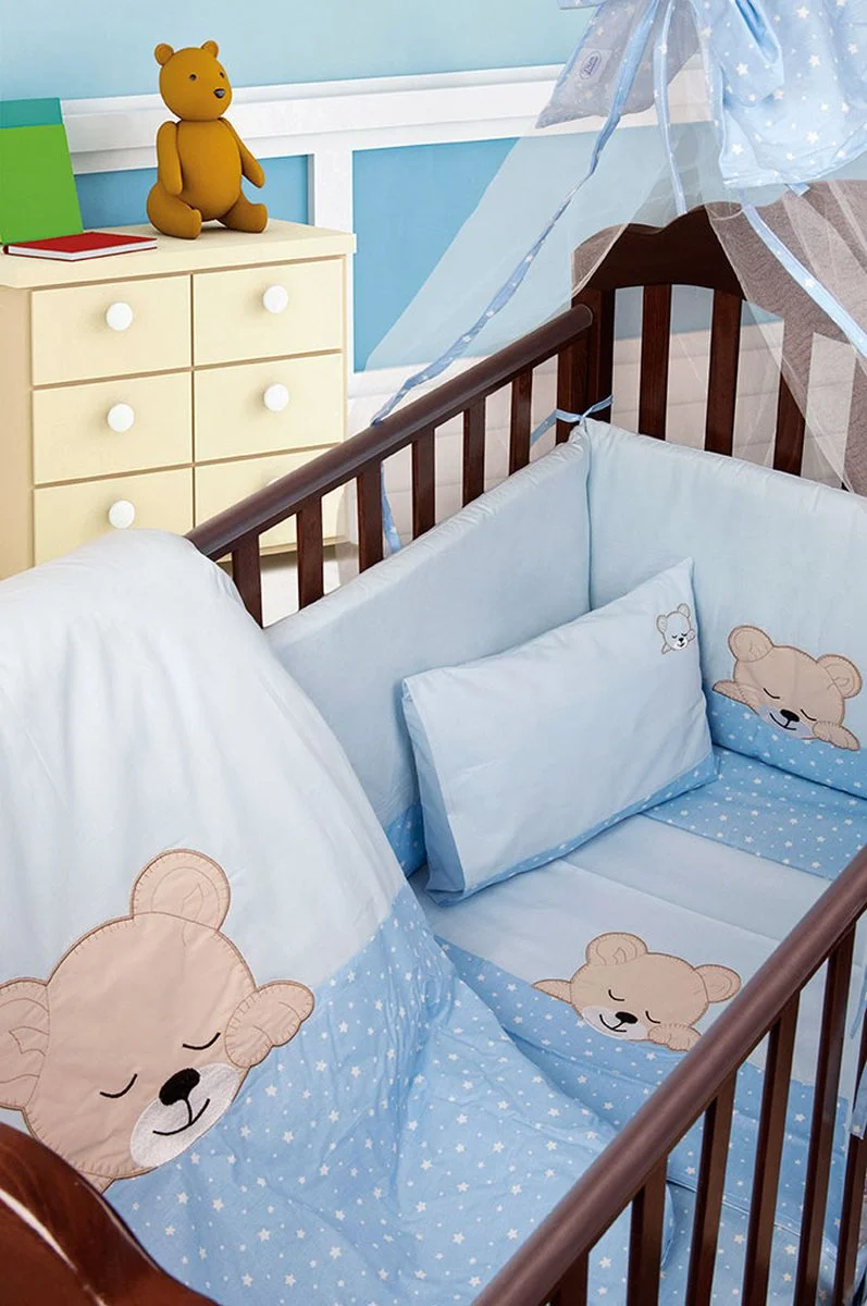 Φωτογραφία προϊόντος: DIMcol ΚΟΥΝΟΥΠΙΕΡΑ bebe SLEEPING BEARS CUB 13 160X490 ΣΙΕΛ Cotton 100%