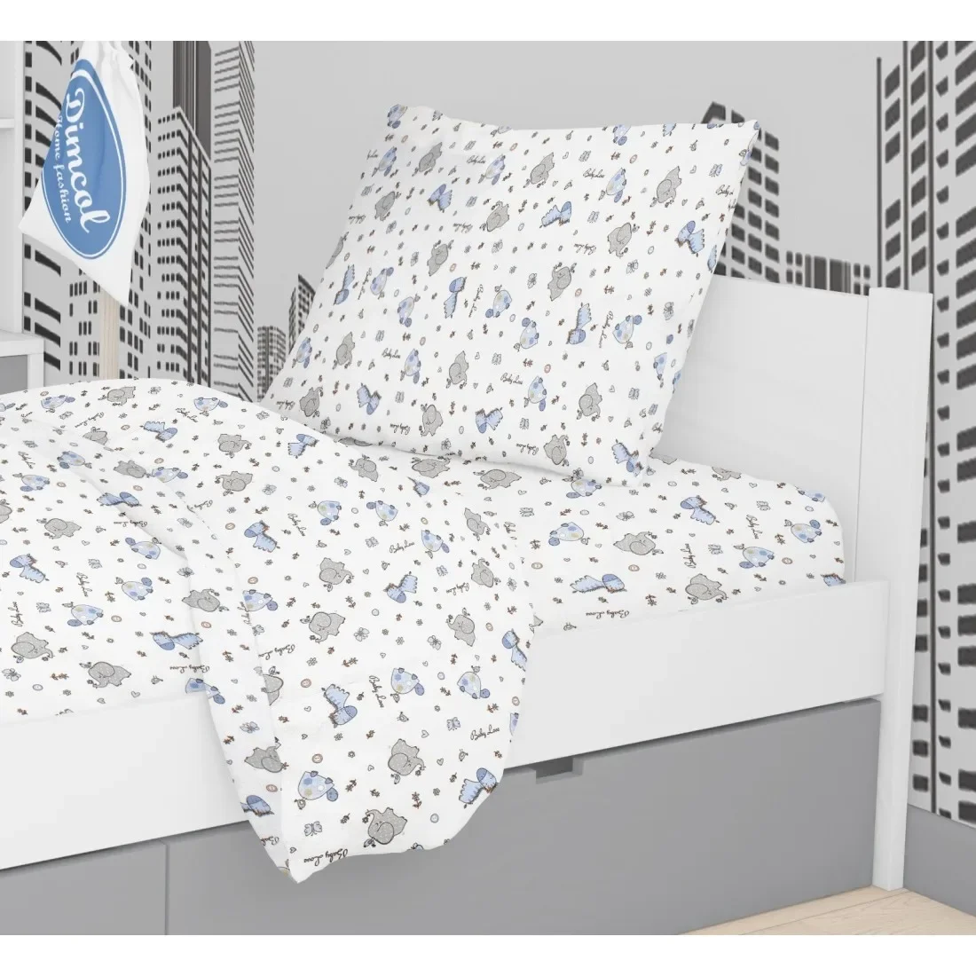 Φωτογραφία προϊόντος: Μαξιλαροθήκη Dimcol Elephant 174 Blue 50x70