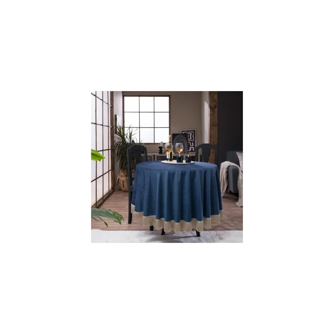 Φωτογραφία προϊόντος: Ροτόντα Teoran Velvet 04 - Φ180cm με κρόσι
