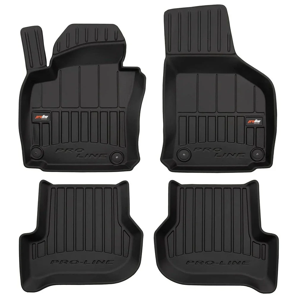 Φωτογραφία προϊόντος: Seat Toledo 2004-2009 / Skoda Octavia 2004-2013 / VW Golf 2008-2012 λαστιχένια μαύρα πατάκια σκαφάκια Frogum ProLine - 4τμχ