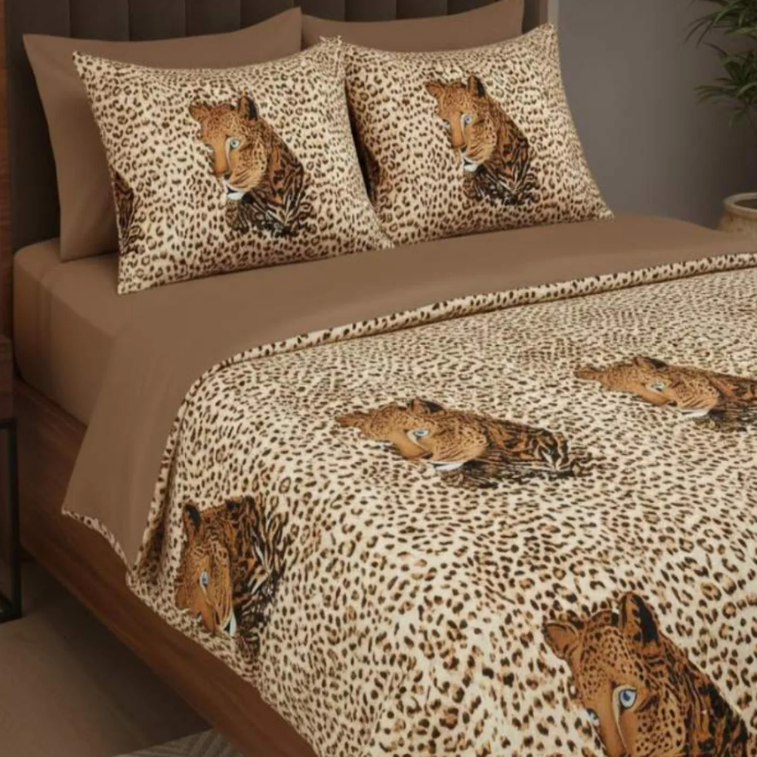 Φωτογραφία προϊόντος: MayHome Σετ Παπλωματοθήκη Polycotton King Size (Π: 260cm x Μ: 240cm) - 2520126520 Animal Print