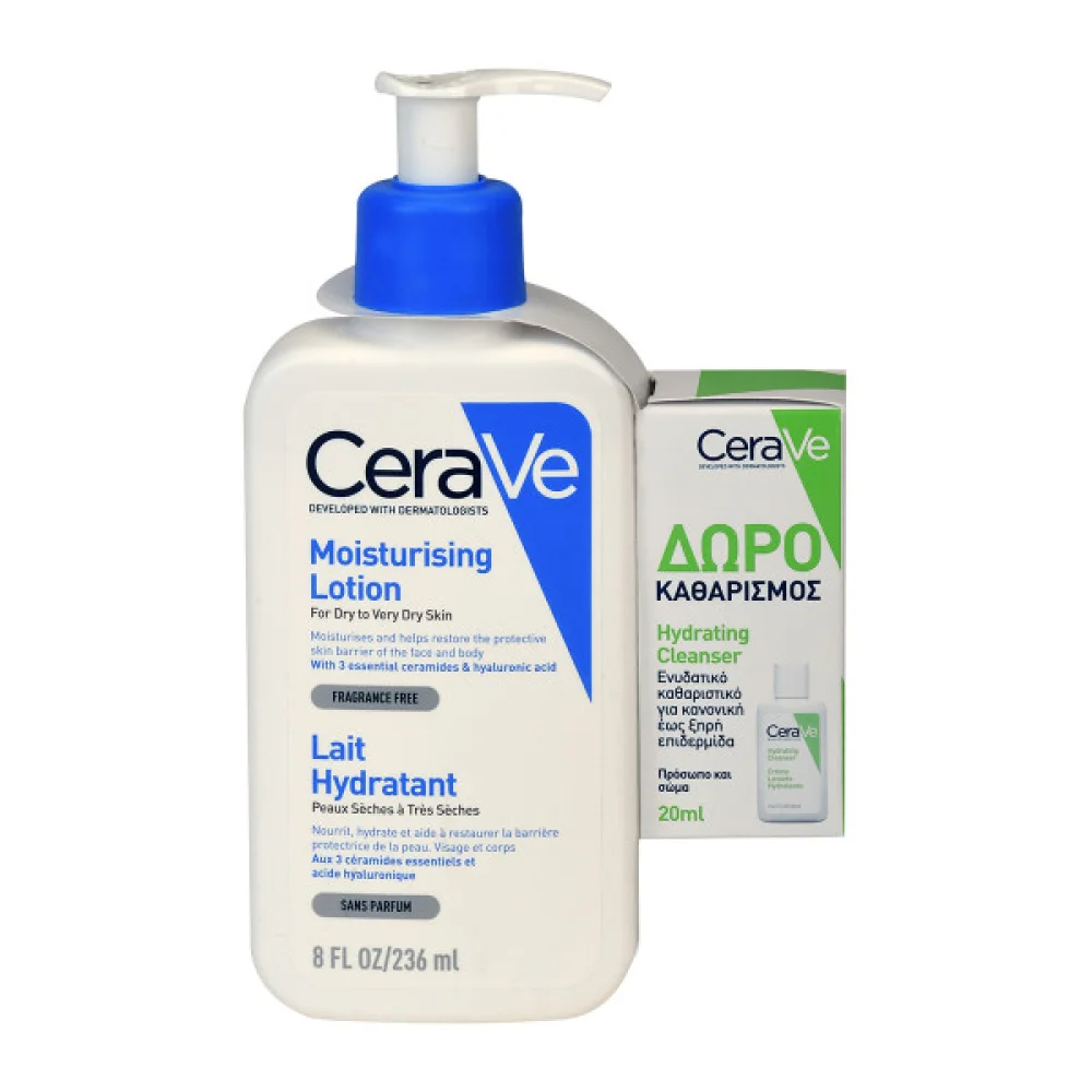 Φωτογραφία προϊόντος: CERAVE Moisturising Lotion 236ml με με δώρο Mini Hydrating Cleanser 20ml
