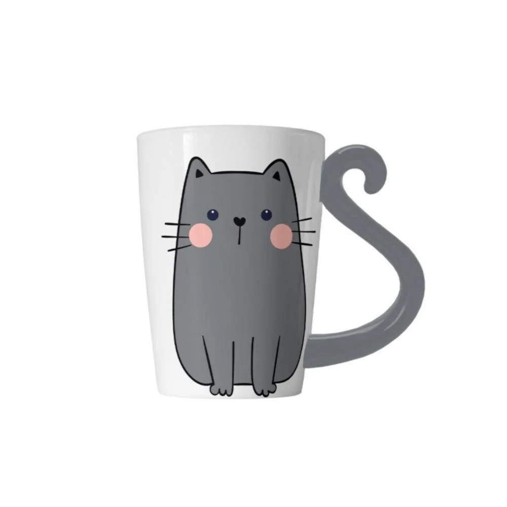 Φωτογραφία προϊόντος: XL2393 ΚΟΥΠΑ TOTAL GIFT CERAMIC CUP GREY CAT