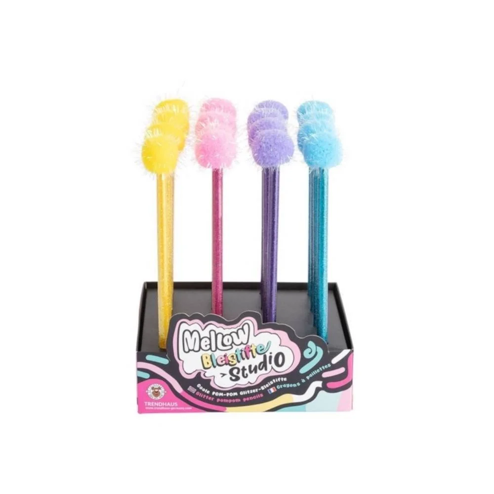 Φωτογραφία προϊόντος: ΜΟΛΥΒΙ TREND MELLOW GLITTER POMPOM (τυχαία επιλογή χρώματος)