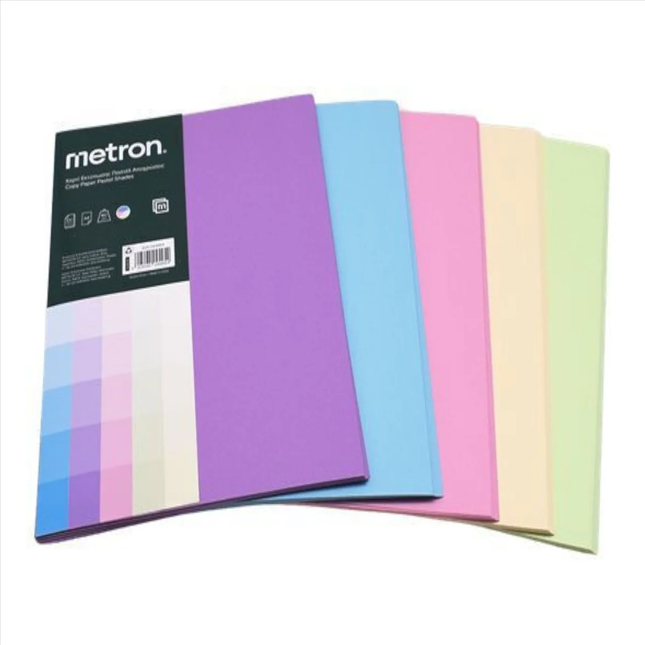 Φωτογραφία προϊόντος: Metron Χαρτί Α4 160gr 5Χρώματα Παστέλ 100Φύλλα - 828.094954