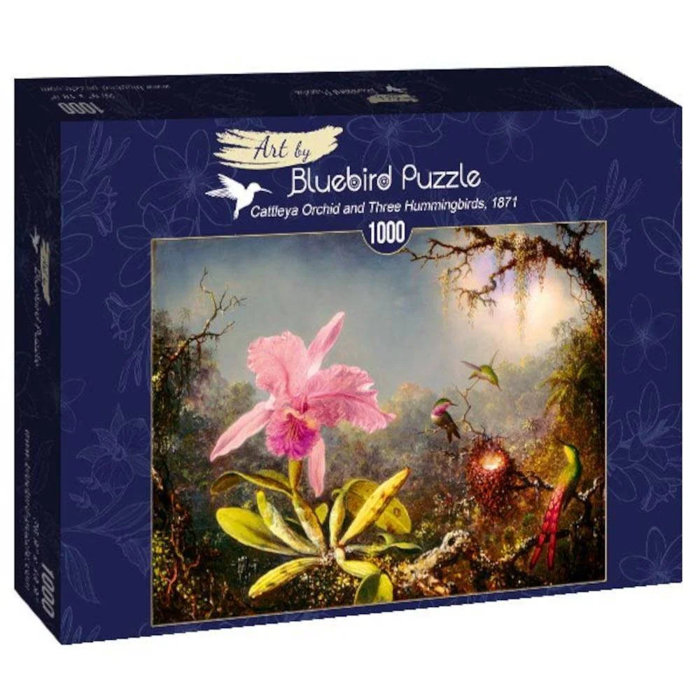 Φωτογραφία προϊόντος: Bluebird-60097-Martin Johnson Heade - Cattleya Orchid and Three Hummingbirds, 1871 - Puzzle 1000 pie