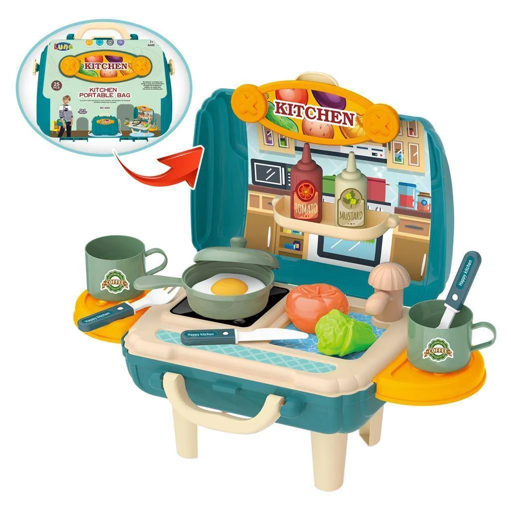 Φωτογραφία προϊόντος: Luna Toys 622045 ΒΑΛΙΤΣΑΚΙ ΚΟΥΖΙΝΙΚΑ 25ΤΜΧ ΜΠΛΕ LUNA 23X9X19
