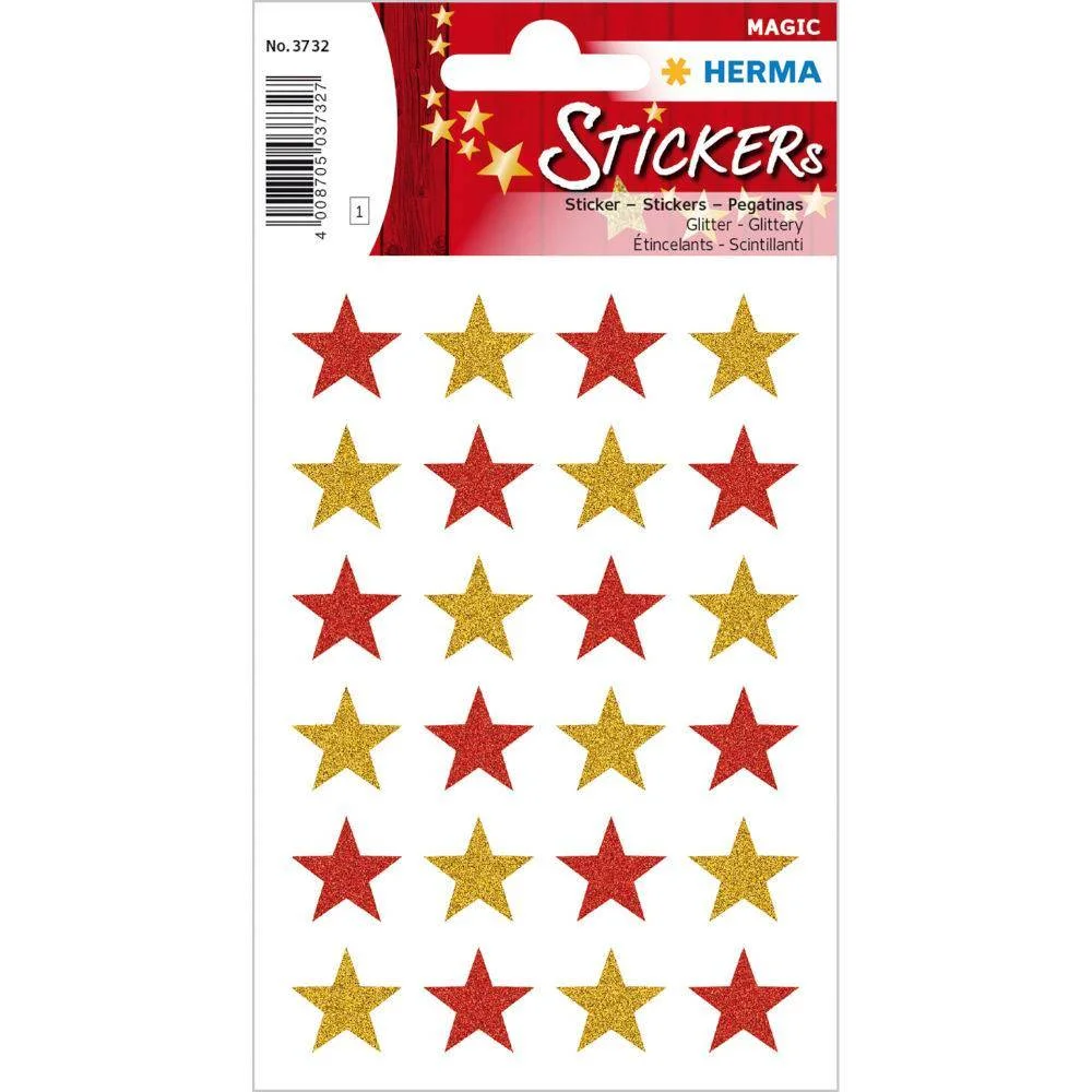 Φωτογραφία προϊόντος: LABEL Αυτοκόλλητα Herma No3732 Stars Glittery