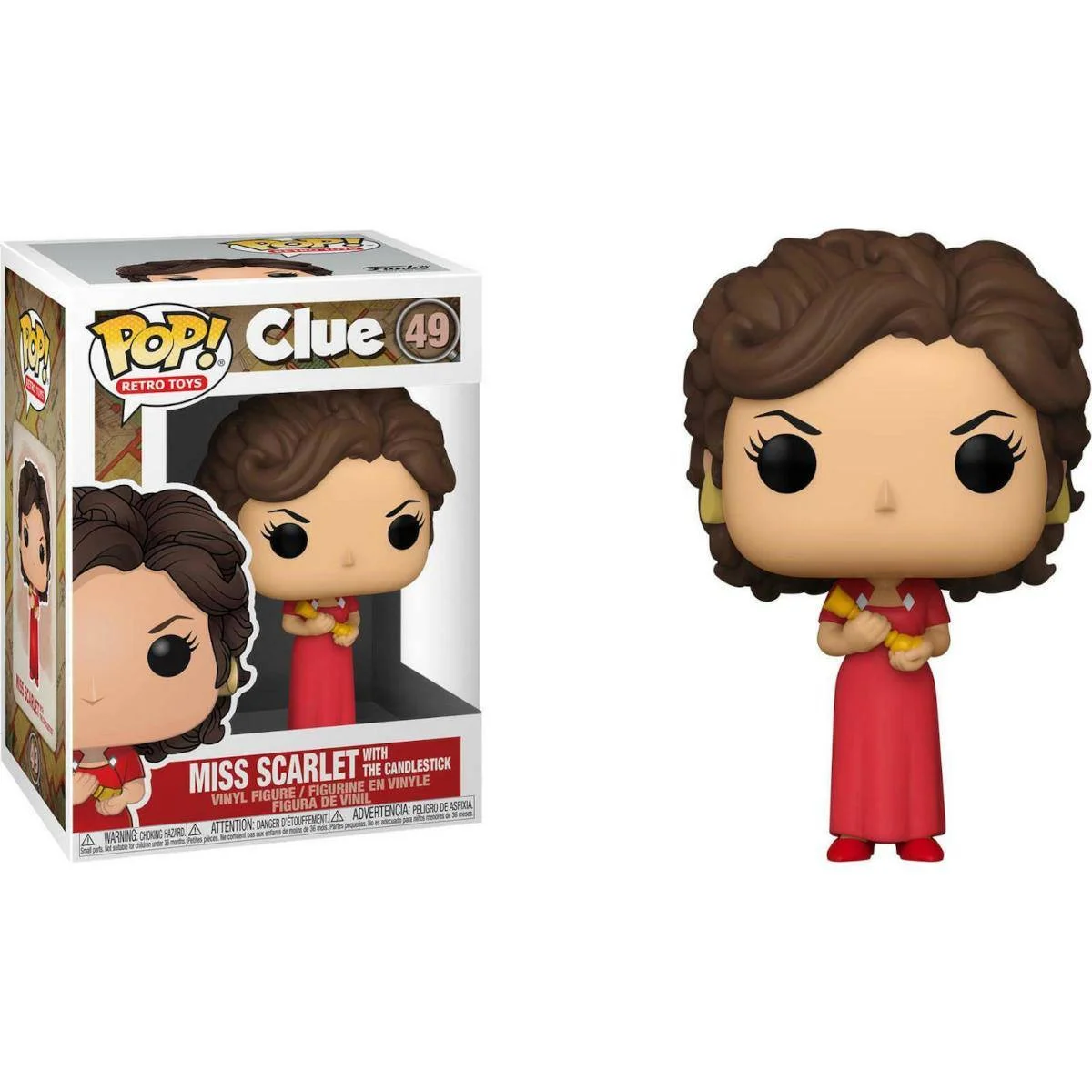 Φωτογραφία προϊόντος: Funko Pop! Retro Toys: Clue - Miss Scarlet With The Candlestick #49 Vinyl Figure