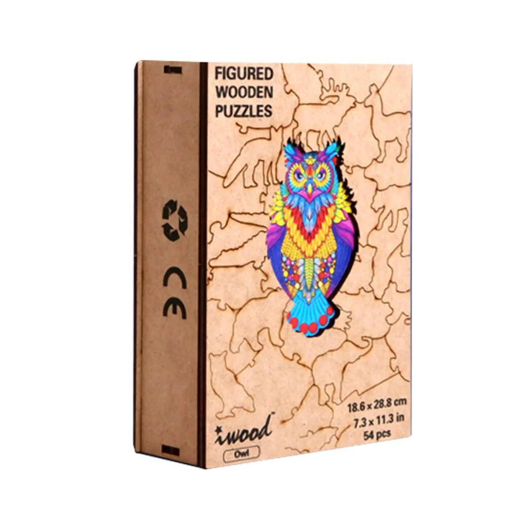 Φωτογραφία προϊόντος: iwood W18001 Wooden Figured Puzzle-Owl