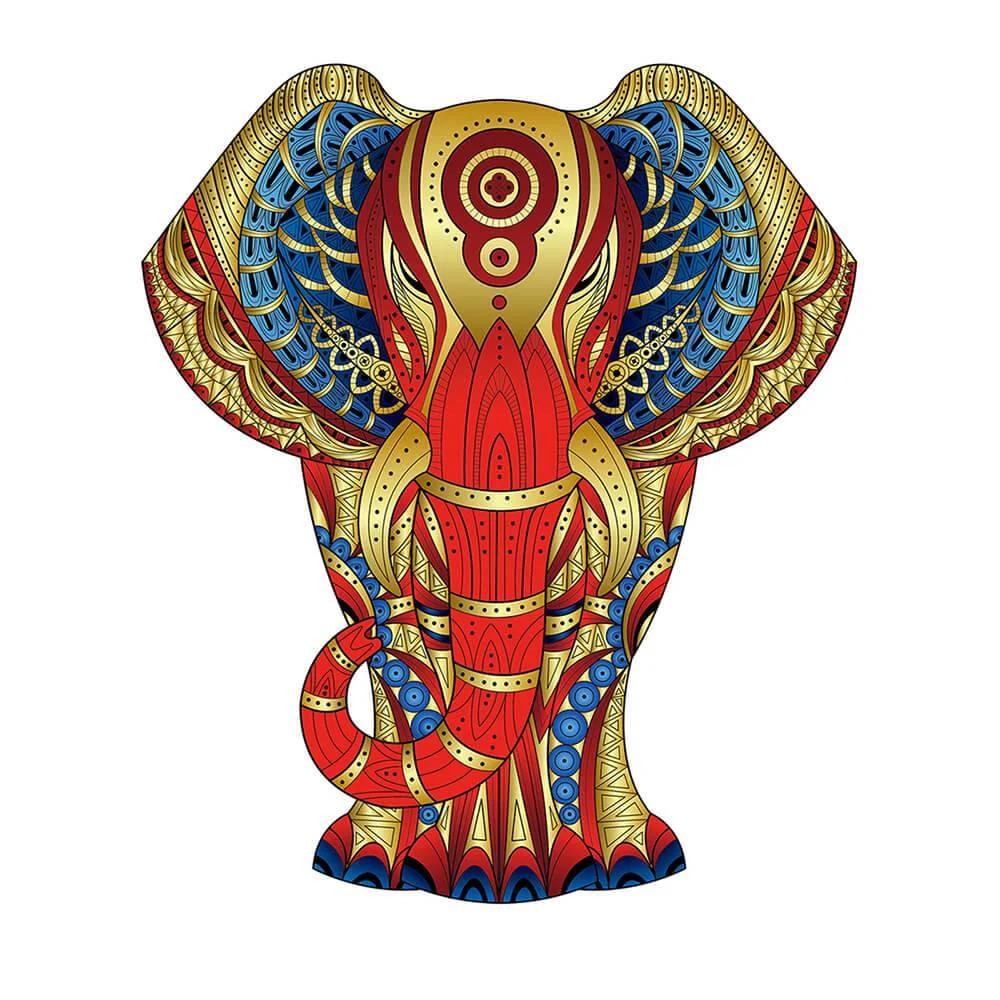 Φωτογραφία προϊόντος: Eureka 473611 Rainbow Wooden Puzzle – Elephant 120 Τεμάχια
