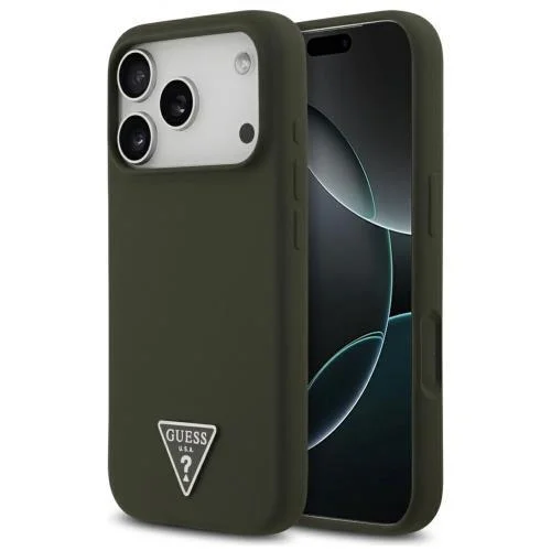 Φωτογραφία προϊόντος: Θήκη Σιλικόνης Guess MagSafe Apple iPhone 17 Pro Triangle Logo Χακί N69359