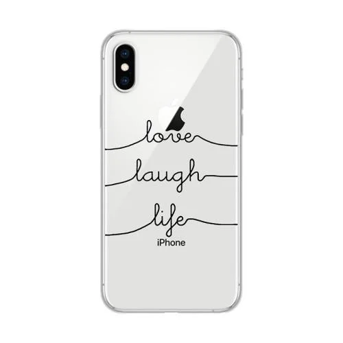 Φωτογραφία προϊόντος: OEM Θήκη TPU inos Apple iPhone XS Max Art Theme Love-Laugh-Life N36523
