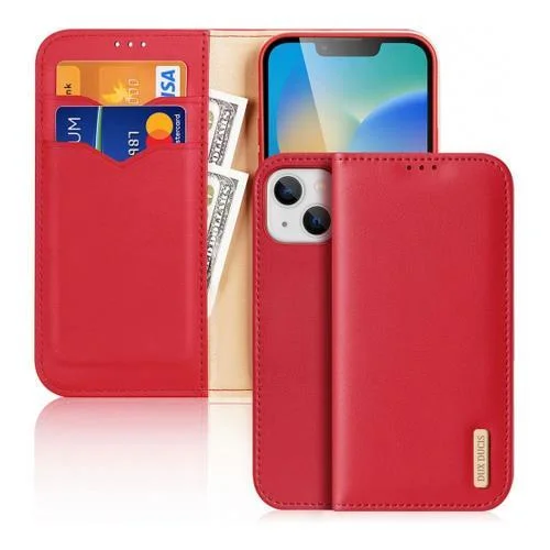 Φωτογραφία προϊόντος: Θήκη Δερμάτινη Dux Ducis Hivo RFID Wallet Apple iPhone 15 Κόκκινο N63055