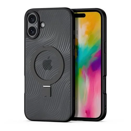 Φωτογραφία προϊόντος: Θήκη TPU & PC Dux Ducis Aimo Magnetic MagSafe με Stand Apple iPhone 16 Μαύρο N65791