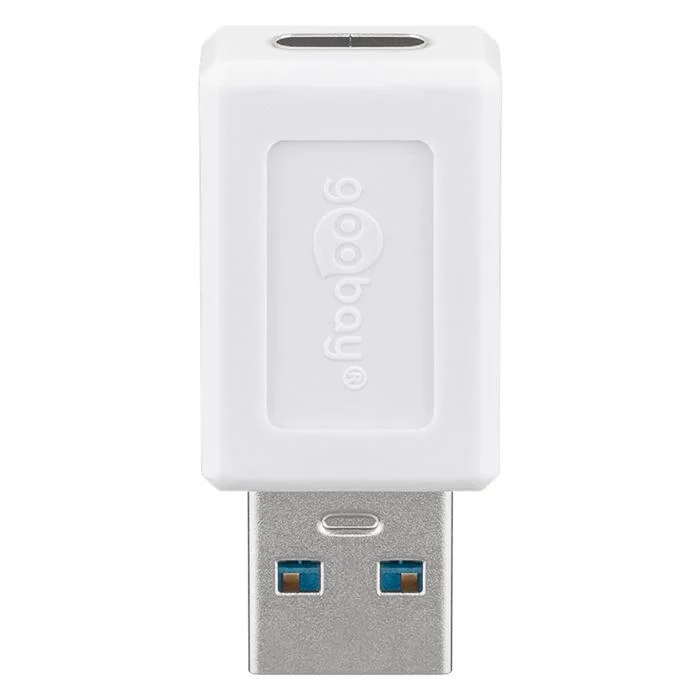 Φωτογραφία προϊόντος: GOOBAY Αντάπτορας USB 3.2 Gen 1x1 A αρσ. - USB-C θηλ., σε λευκό χρώμα.
