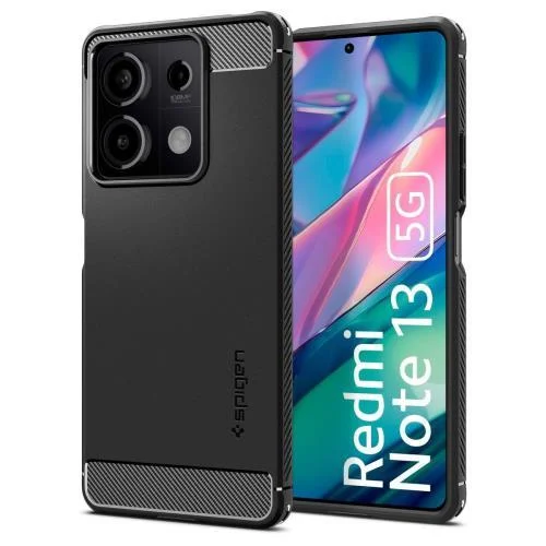 Φωτογραφία προϊόντος: Θήκη Soft TPU Spigen Rugged Armor Xiaomi Redmi Note 13 5G Μαύρο N64539