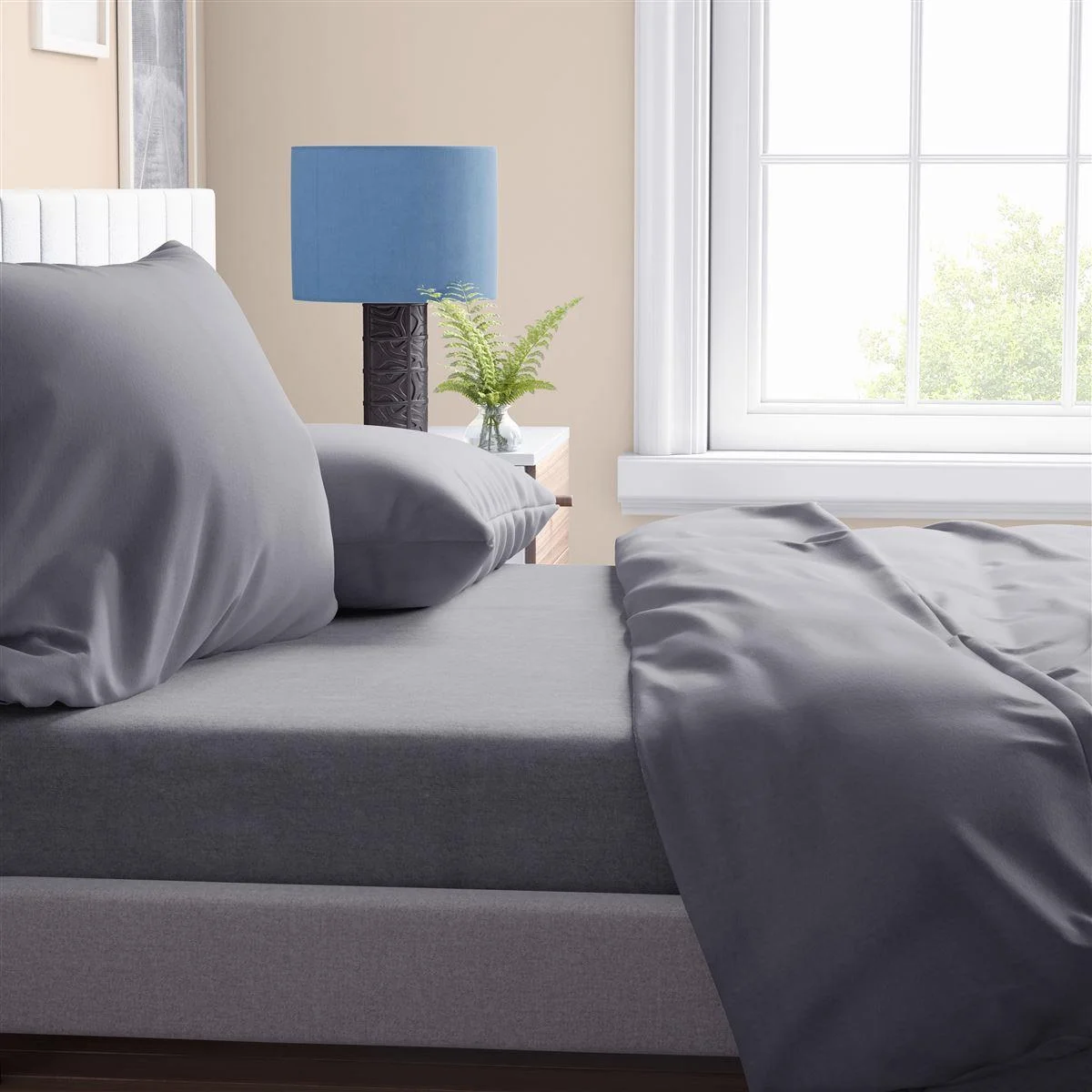 Φωτογραφία προϊόντος: DIMcol ΠΑΠΛΩΜΑΤΟΘΗΚΗ Solid 495 220Χ240 Dark grey Cotton 100%