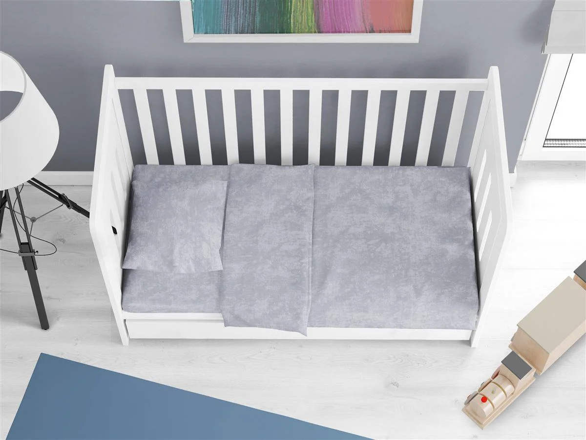 Φωτογραφία προϊόντος: DIMcol Παπλωματοθήκη bebe Premium Shadow 621 120X160 Light Grey 100% Cotton