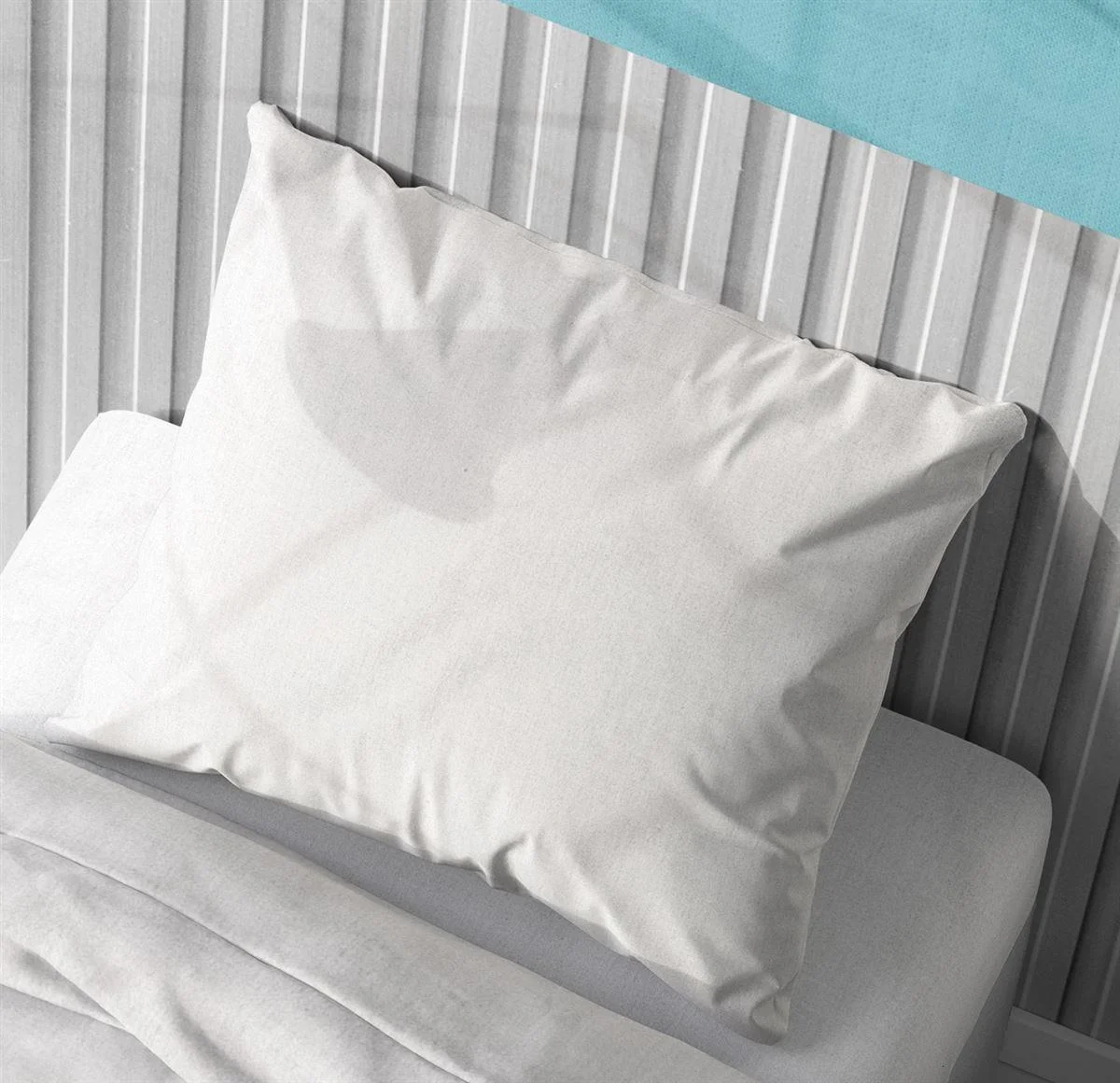 Φωτογραφία προϊόντος: DIMcol ΜΑΞΙΛΑΡΟΘΗΚΗ Solid 491 50X70 White Cotton 100%