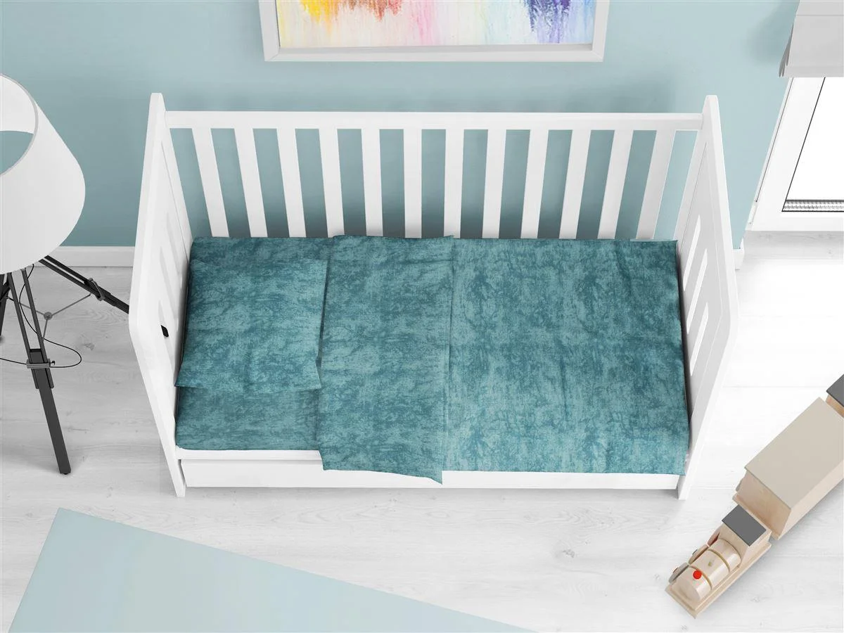 Φωτογραφία προϊόντος: DIMcol ΠΑΠΛΩΜΑΤΟΘΗΚΗ bebe Premium Shadow 616 120X160 Petrol 100% Cotton
