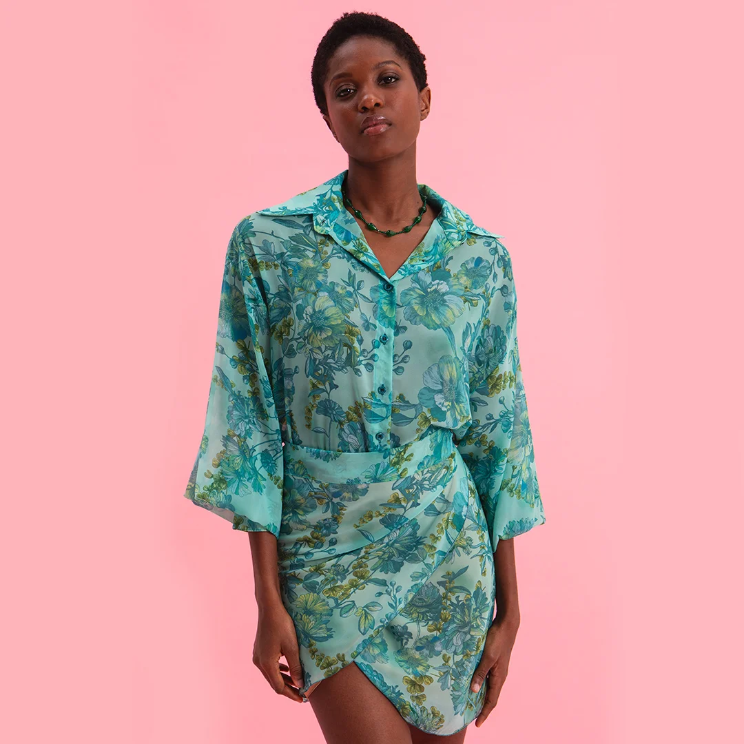 Φωτογραφία προϊόντος: Eveleya Botanical Breeze Shirt 25383 Green Floral