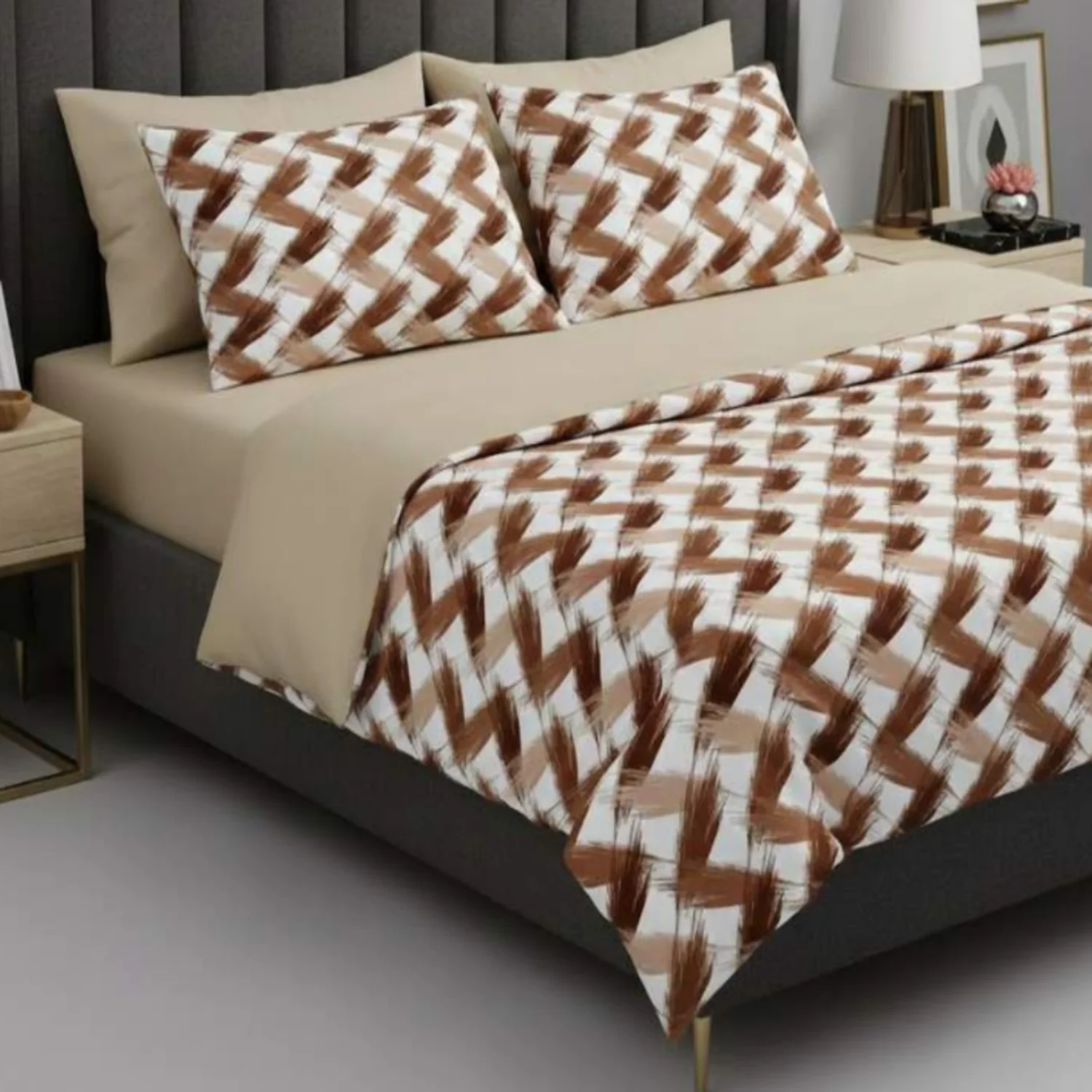 Φωτογραφία προϊόντος: MayHome Σετ Παπλωματοθήκη Polycotton King Size (Π: 260cm x Μ: 240cm) - 2520126523 Γεωμετρικό