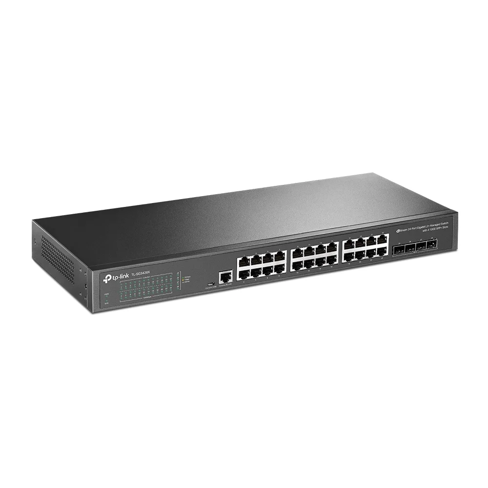 Φωτογραφία προϊόντος: ΤΡ-LΙΝΚ SWITCH 24-Port Gigabit L2+ Managed Switch with 4 SFP Slots 1U 19-inch Rack-mountable Case