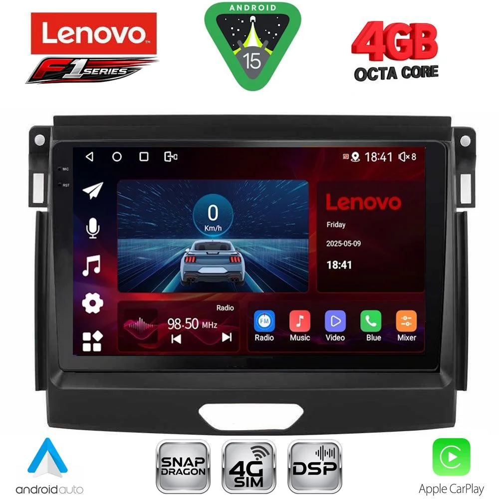 Φωτογραφία προϊόντος: LENOVO SSQ 9172A_CPA (9inc) MULTIMEDIA TABLET for FORD RANGER mod. 2015-2018