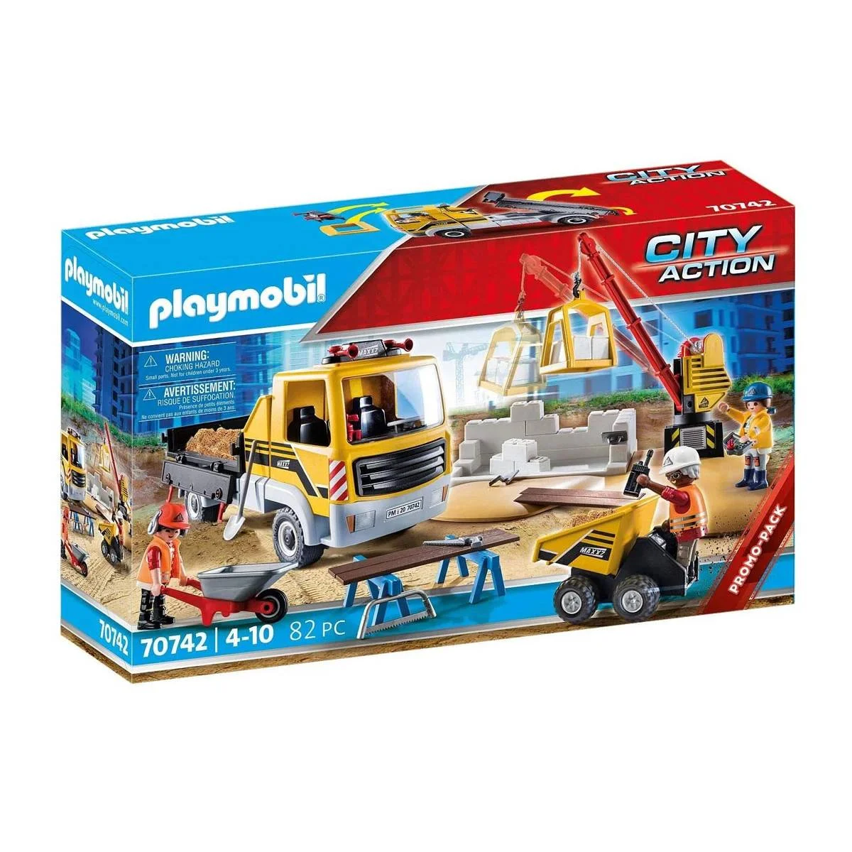 Φωτογραφία προϊόντος: Playmobil 70742 City Action Construction Site with Flatbed Truck